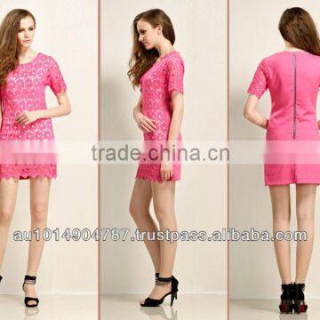2014 EUROPEAN LATEST COLLAR DRESS A308