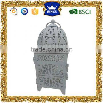 White small Moroccan metal lantern for wedding decoration