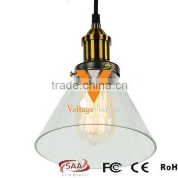 China Supplier Vintage Pendant Lamp Modern Glass Funnel Track Light Industrial Hanging Lamp photo-3