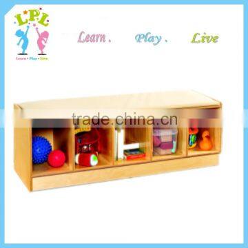 School furniture 5 cubbies chair design playwood book display stand
