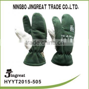 funny spring worm custom embroidery logos letters green winter gloves