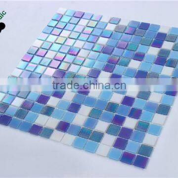 SMH20 Blue Mix Square Mosaic Pattern Glass Mosaic Swimming Pool Bottom Tiles photo-4