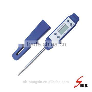 Blue color 4 buttons digital BBQ thermometer