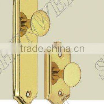 brass door handle on plate, door knob on plate, cute size, furniture handle, furniture hardware, door handle