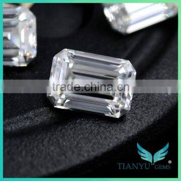 classical emerald cut VVS diamond moissanite lab diamond for jewerly