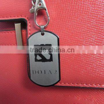 New Dota 2 Stainless Steel Keychain Silver Online PC Game Custom Keychain Metal Keychain