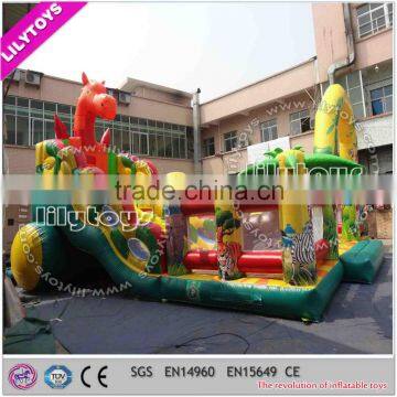 EN14960 Hot Commercial Inflatable Dinosaur Funcity/4 Line Stitching photo-3
