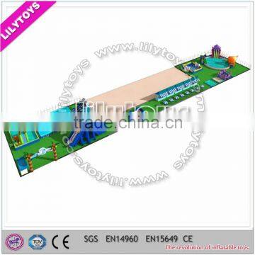 Commercial PVC Inflatable Land Water Park,Popular inflatable commercial water park on land for people