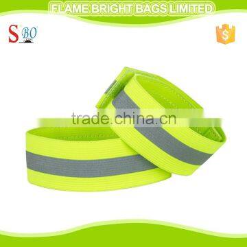 New fashionable reflective Fluorescent green running elastic wristband