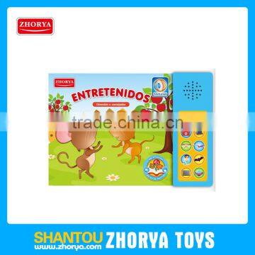 Zhorya spanish learning book electronic speaking joke book toys