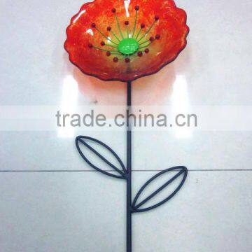 Flower garden stake glowing in the dark, flower garden decor