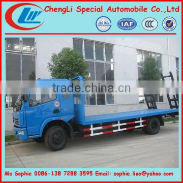 4*2 Dongfeng Jingka 7ton Small Flat Bed Truck,excavator carrying truck