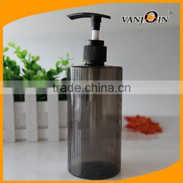 350ml Transparent Grey Cylindrical Lotion Pump Bottle photo-4