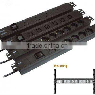 Standard 19'' Horizontal PDU Configuration 4 - 8 Sockets