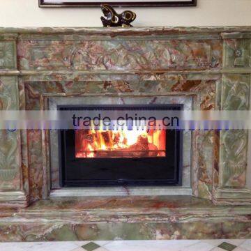 GOOD QUALITY MULTI GREEN ONYX FIREPLACES