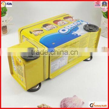 hot sale custom design car shape tin can for chocolate