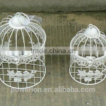 Round Birdcage Creamy White Wedding Honeymoon Post Box Card Holder