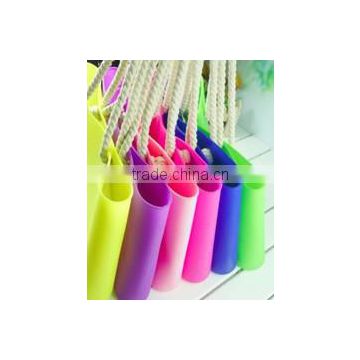 Silicone Beach Handbag with Cotton Rope Handle&Silicone Beach Style Handbag&silicone beach bag