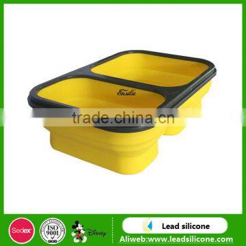 Hight Quality Eco-friendly Silicone Foldable Bowl Silicone Lunch Boxes photo-5