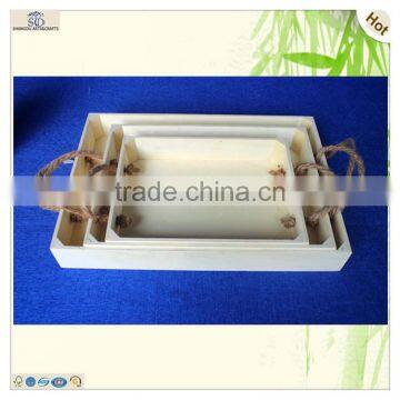 Sale Handles Large Space S/3 Plywood Wooden Pallets Tray photo-6