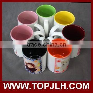 inside color outside white sublimation ceramic mug