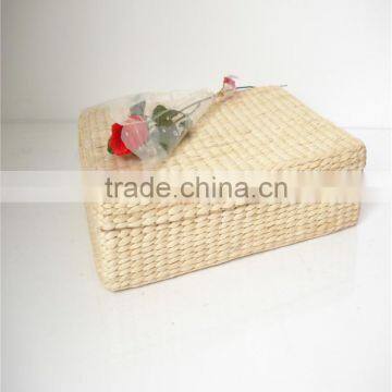 Linyi County Lucky Weave Corn Husk Storage Basket With Lid photo-2
