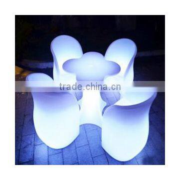 Best Seller Rechargeable 62*66*82cm LED Tables and Chairs for Outdoor Party / Luminous Theme Festival Item