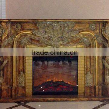 Living Room Furniture Fireplace With Wall Mirror For Interior Decoration photo-5