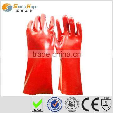 Sunnyhope 35cm protective red PVC dipped glove