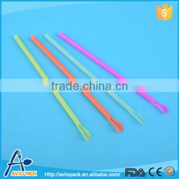 Specialized design colorful disposable PP plastic party drinking straw