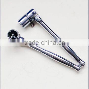 Chrome Plating Poka Handle 7/16 W Bi-hex Scaffold Swing Over Spanner Wrench photo-3