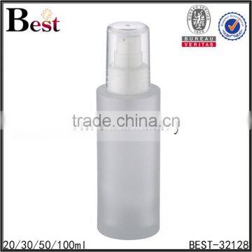China Hot Products Frosted 30ml Glass Bottle White pp Pump for Cosmetic Lotion Wholeseale photo-5