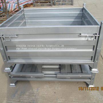 Industrial Collapsible Steel Pallet Box Corrugated 0.3 - 1L