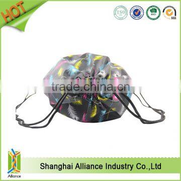 Soft-loop Style and polyester Material promotional drawstring bag