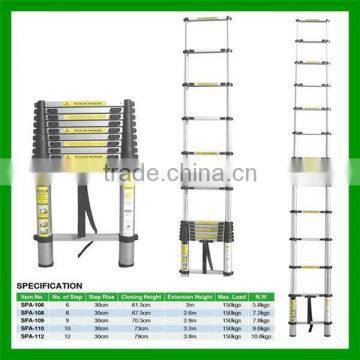 2.9m Aluminium Telescopic ladder,