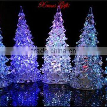 Cheap 2016 New LED 7 Colors Changing Acrylic Christmas Tree Night Light Lamp Home Decor Gift photo-3