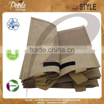 2017 Designer PP Laminated Jute Tote Bag With Web Handle Set of Three Bag photo-4