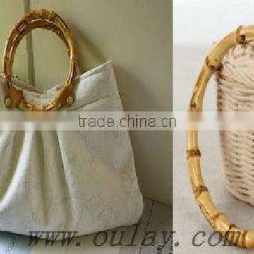 prue hand,round-shape bamboo handles for every woman and girl