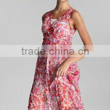 Long Printed Rayon Wholesale Hawaii Maxi dress