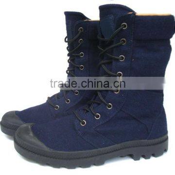 navy blue military boots