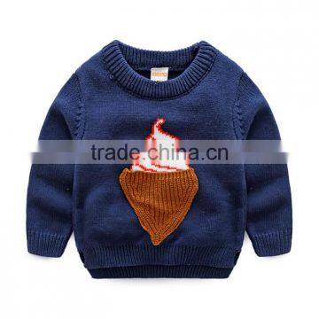 Children Boys Ice Cream Cotton Sweater Long Sleeve and O-neck for Winter photo-4
