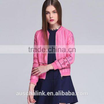 Latest Korean Style Classic Fashion Embroidered Casual Jacket Customized photo-2