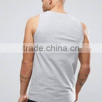 Xinlan High Quality Competitive Summer Cool Custom Grey Gym Wear Comfortable Cotton Spandex Fashion Men's Sexy Sport Tank Tops photo-2