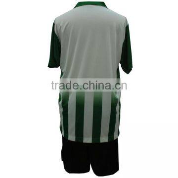 Good Selling Dry Fit Green and White Soccer Jersey