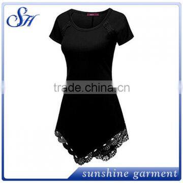 Womens Tunic Elegant Top With Lace Sexy Ladies Top photo-4