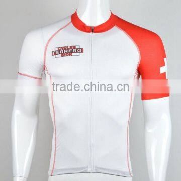 Custom made fashion transfer printing mountain road bike jersey for club/activity/event/competition