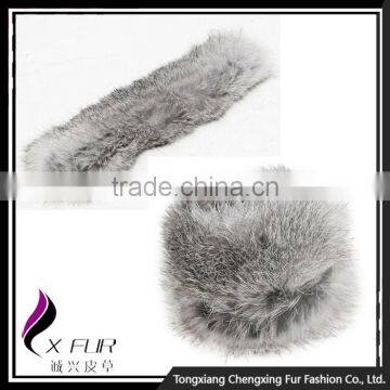 CX-A-28B Wholesale Cute Genuine Rabbit Fur Wide Cuff Bracelet photo-6