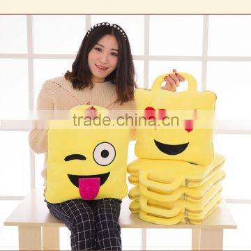 2016 Hot Sale Custom Emoji Plush Pillow Blanket photo-2