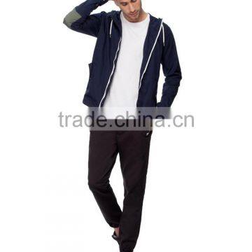 Mens Elbow Patch Zip up Jacket Hoodie, Brand Name Mens Hoodies Jackets. photo-4