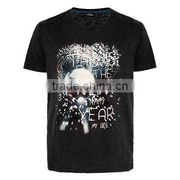 Customize print men's cotton short sleeve tshirt